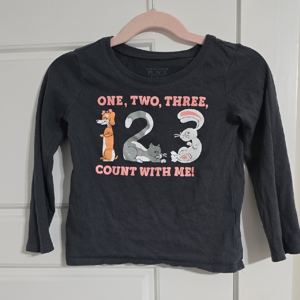 The Children's Place Gray Graphic Kids Shirt